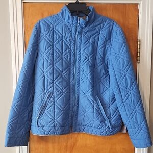 Talbots Blue and Gray Quilted Jacket